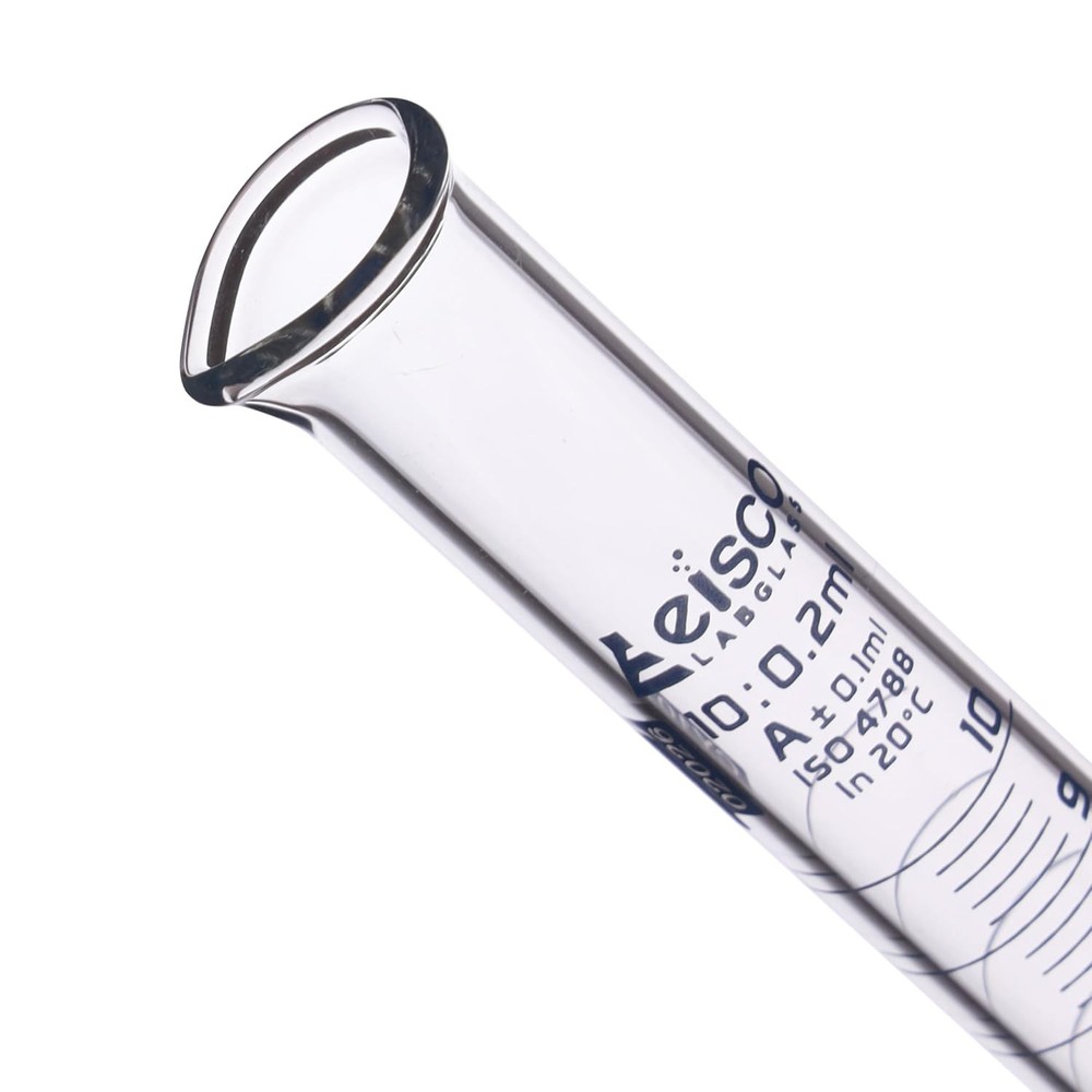 Graduated Cylinder, 10ml - Class A Tolerance ±0.10ml - Hexagonal Base - 10mL