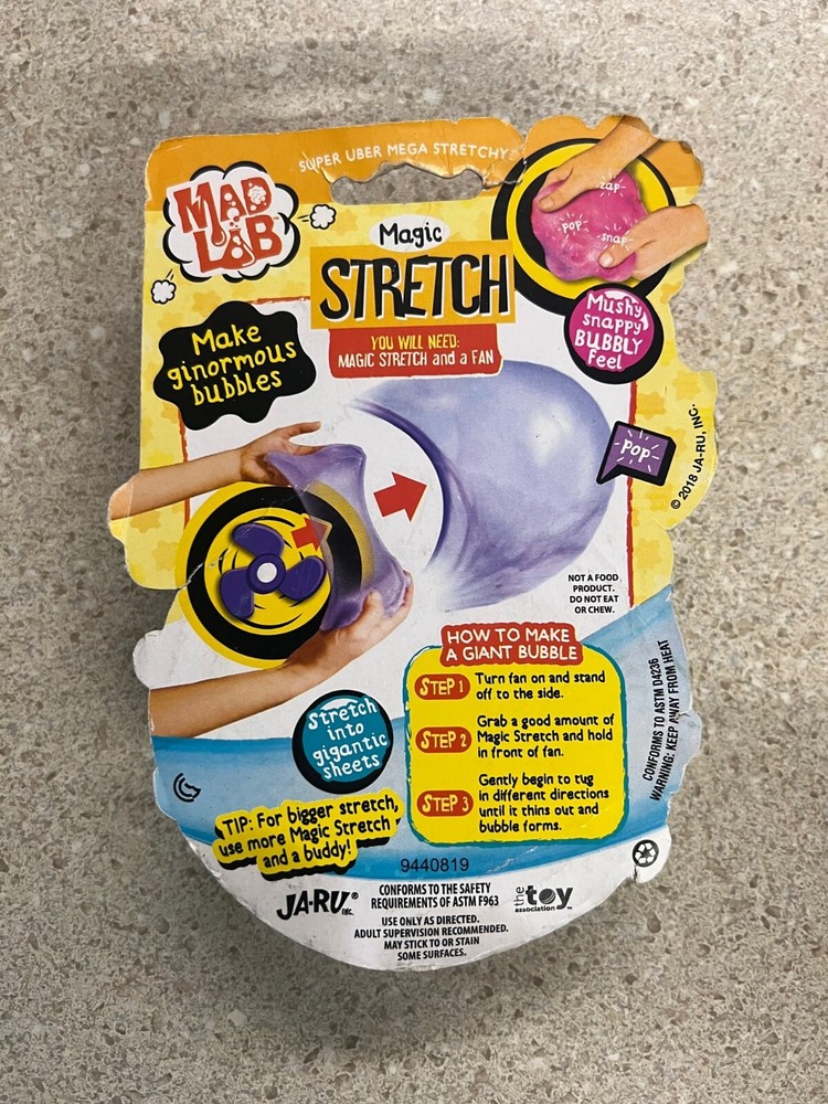 Mad Lab Magic Stretch Make Giant Bubbles Green New
