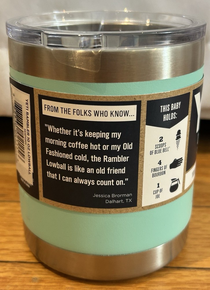 NWT Yeti 10 oz Lowball Rambler in Teal