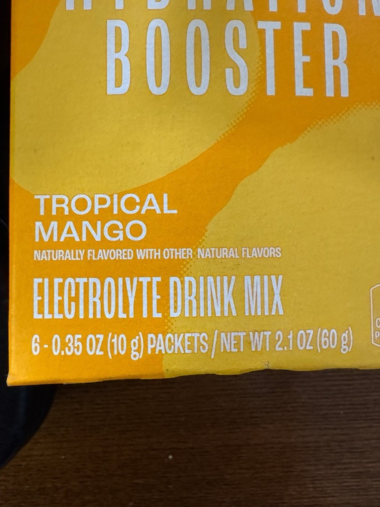 Gatorade Hydration Booster Tropical Mango Electrolyte Drink Mix, 6 Packets