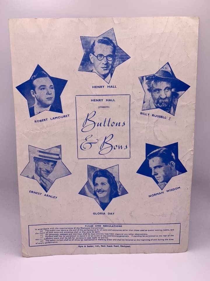 Blackpool Theatre Programmes 1930s/1940s/1950s ~ Multi Listing / Drop-Down