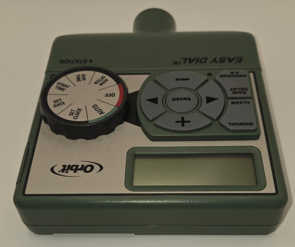 Orbit 4 Station Indoor Easy Dial Sprinkler Timer MODEL 57874 - Tested