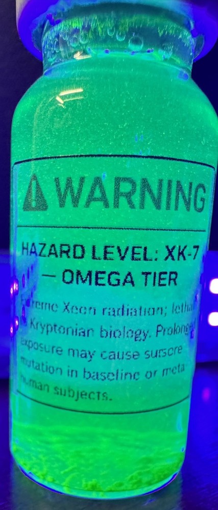 Glowing Liquid Kryptonite 10ml Prop vial by Wayne Enterprises