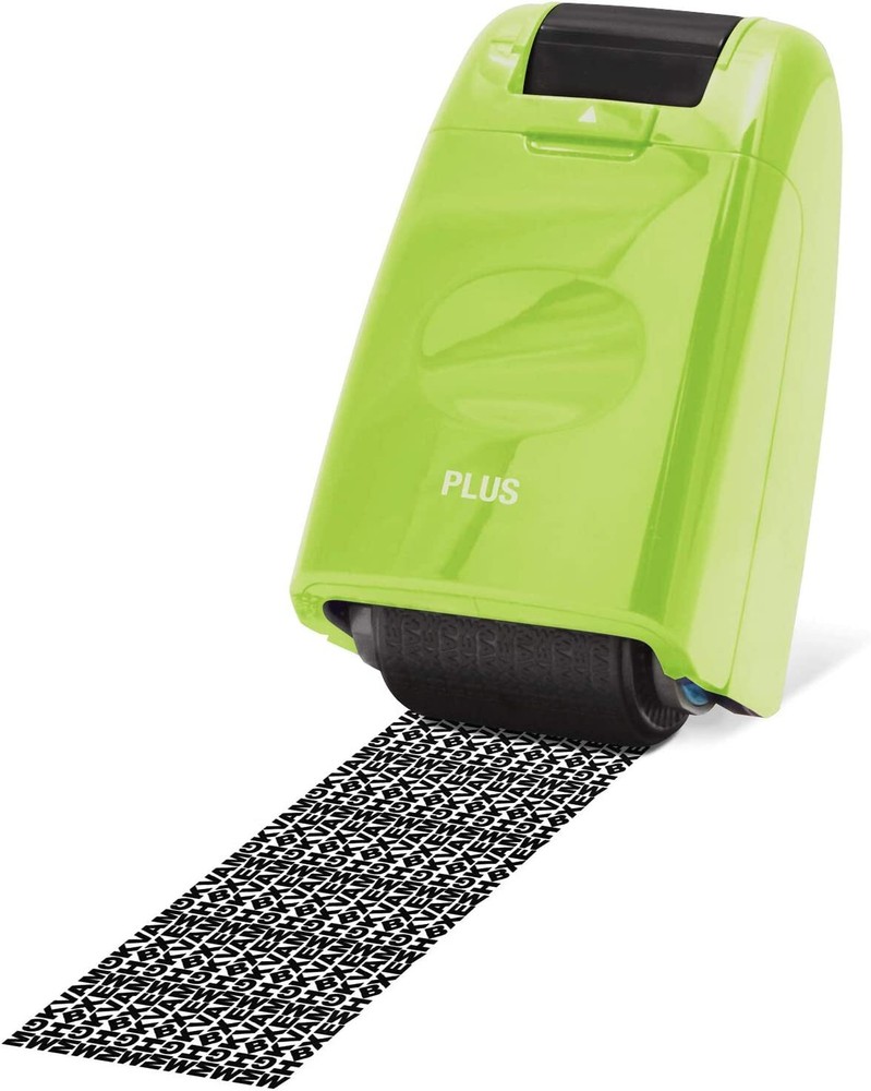 Plus Guard Your ID Identity Protection Security Stamp Wide Roller ~ GREEN