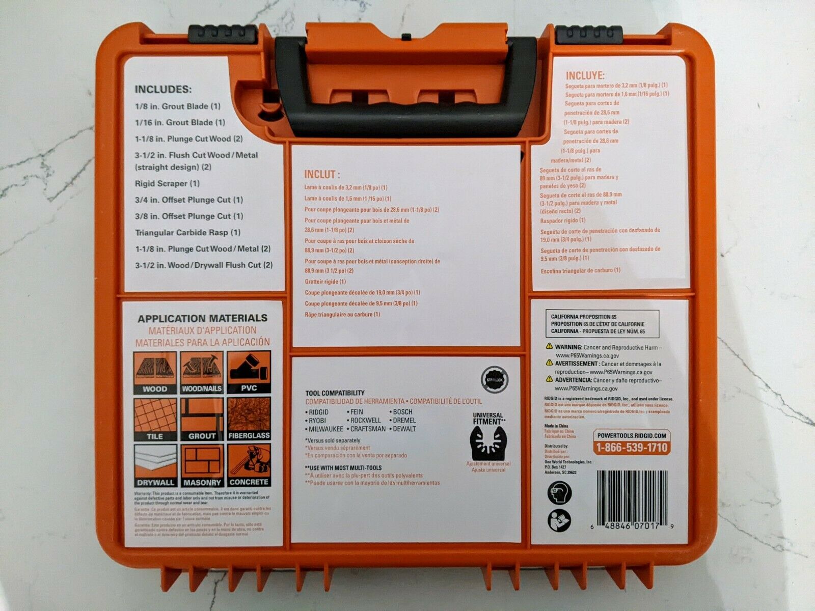 New Ridgid AC24J14 - 14-Piece Oscillating Multi-Tool Blade Accessory Kit