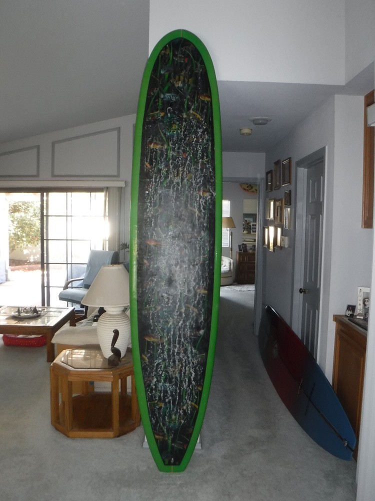 CUSTOM ART 9'0" LONGBOARD SURFBOARD preowned