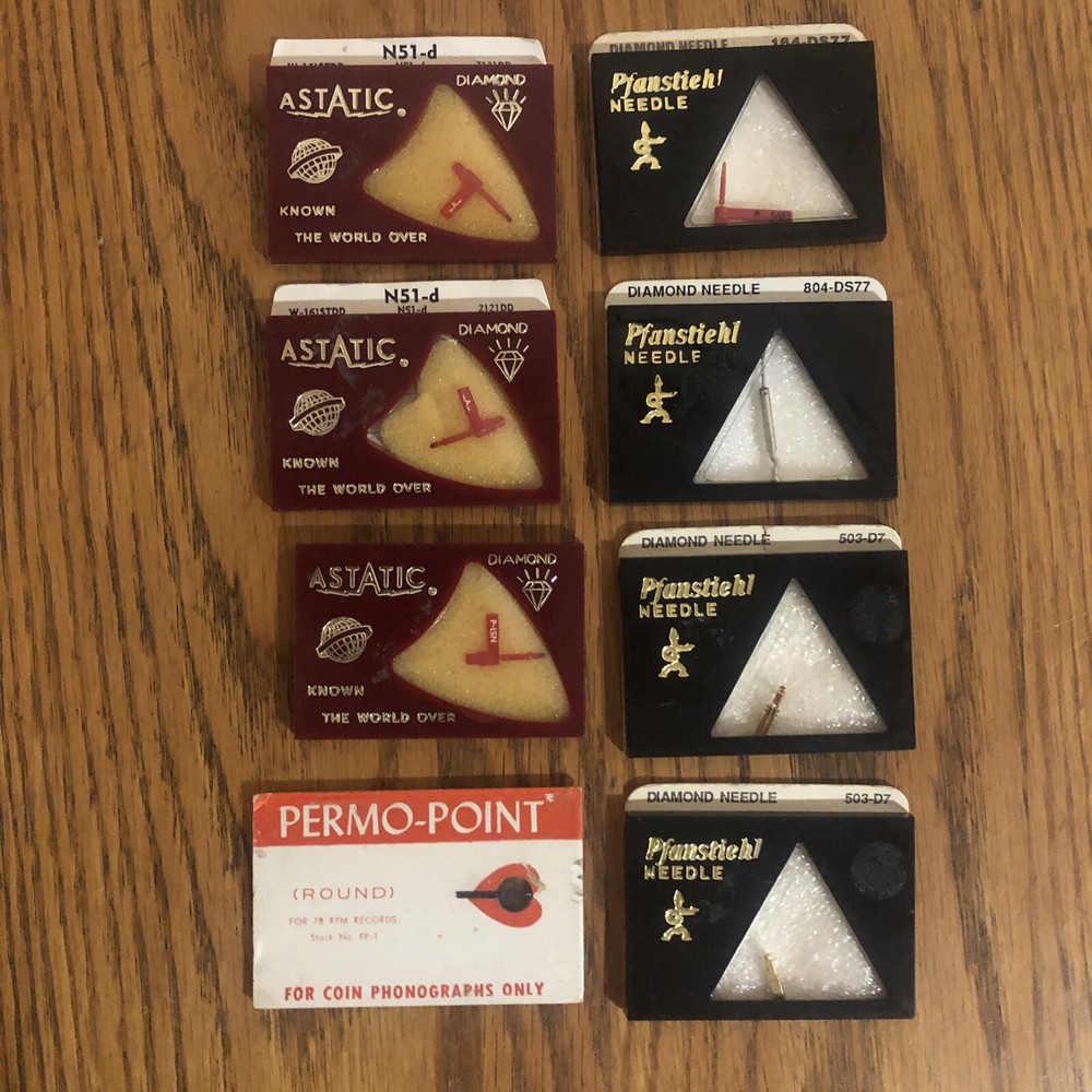 JUKEBOX NEEDLES ( 8 ) TOTAL, ( NOS ) SEALED IN PACKAGES !