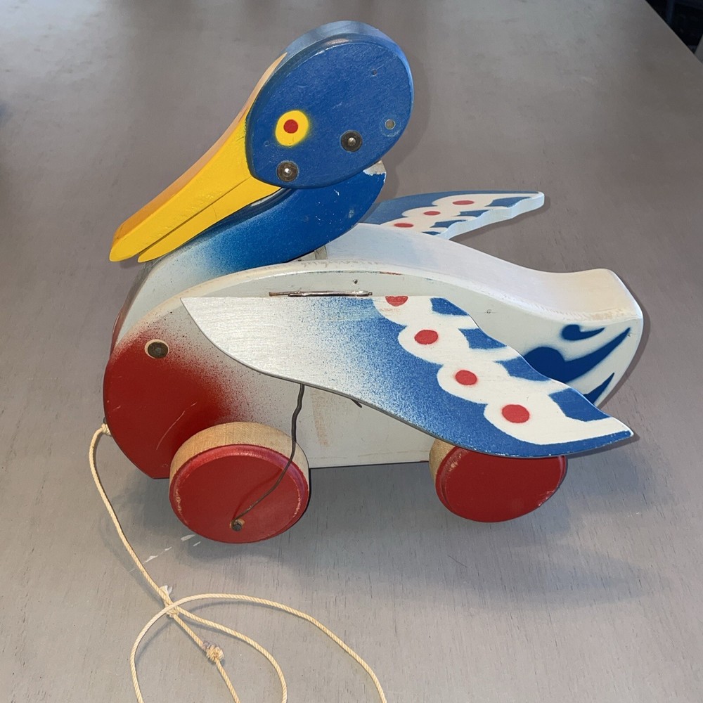 Vintage Wooden Duck Pull Toy