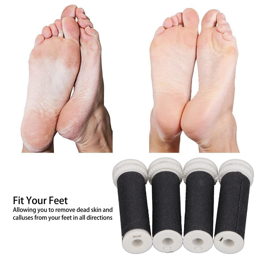 Pedicure Rollers Replacement Coarse, 4PCS Roller Refills Heads...