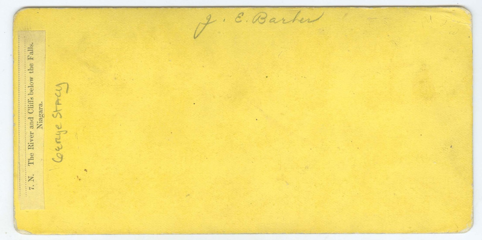 G2223~ NIAGARA – River & Cliffs 1860s Stereoview – George Stacy