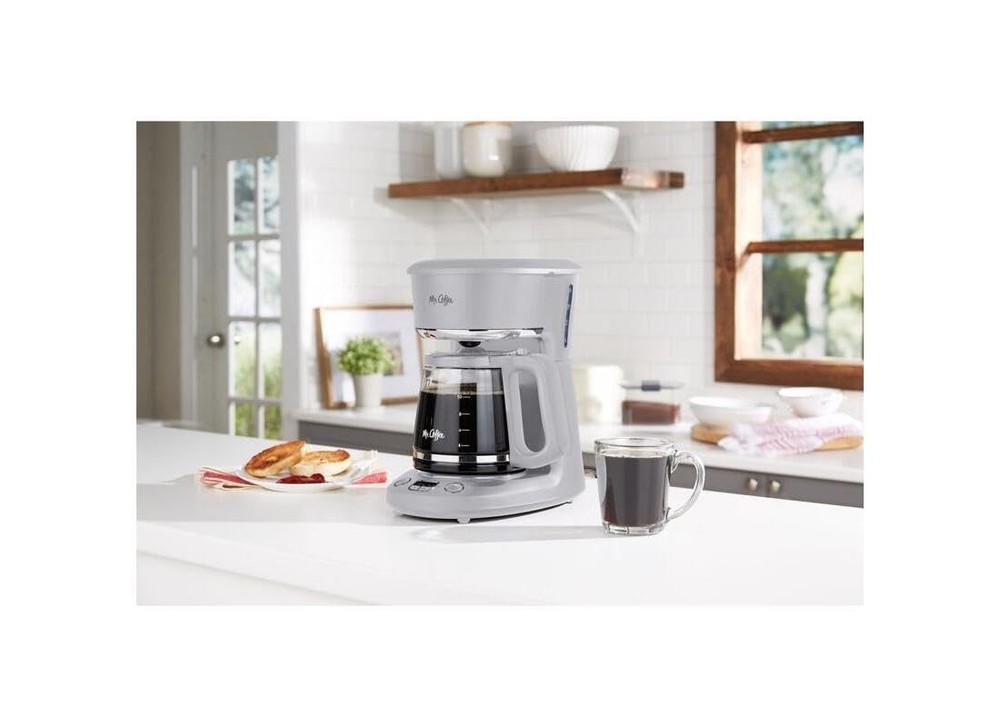 Mr. Coffee 12 Cups Gray Coffee Maker