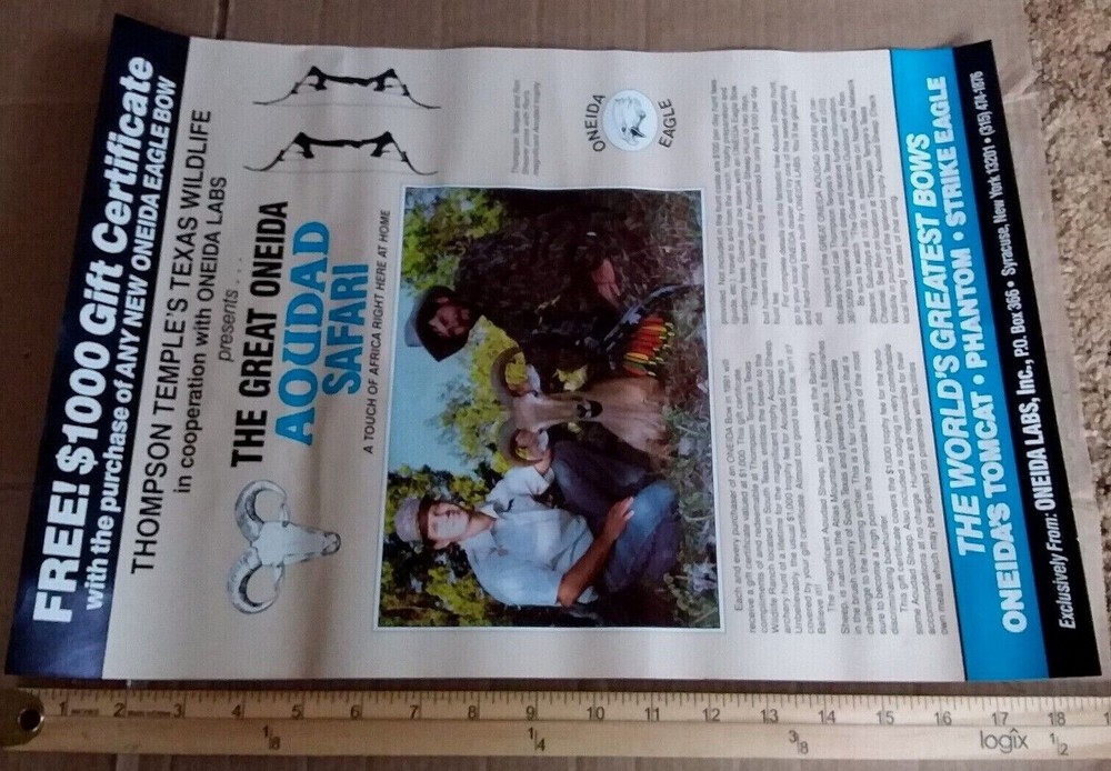 Oneida Bow Poster - Used