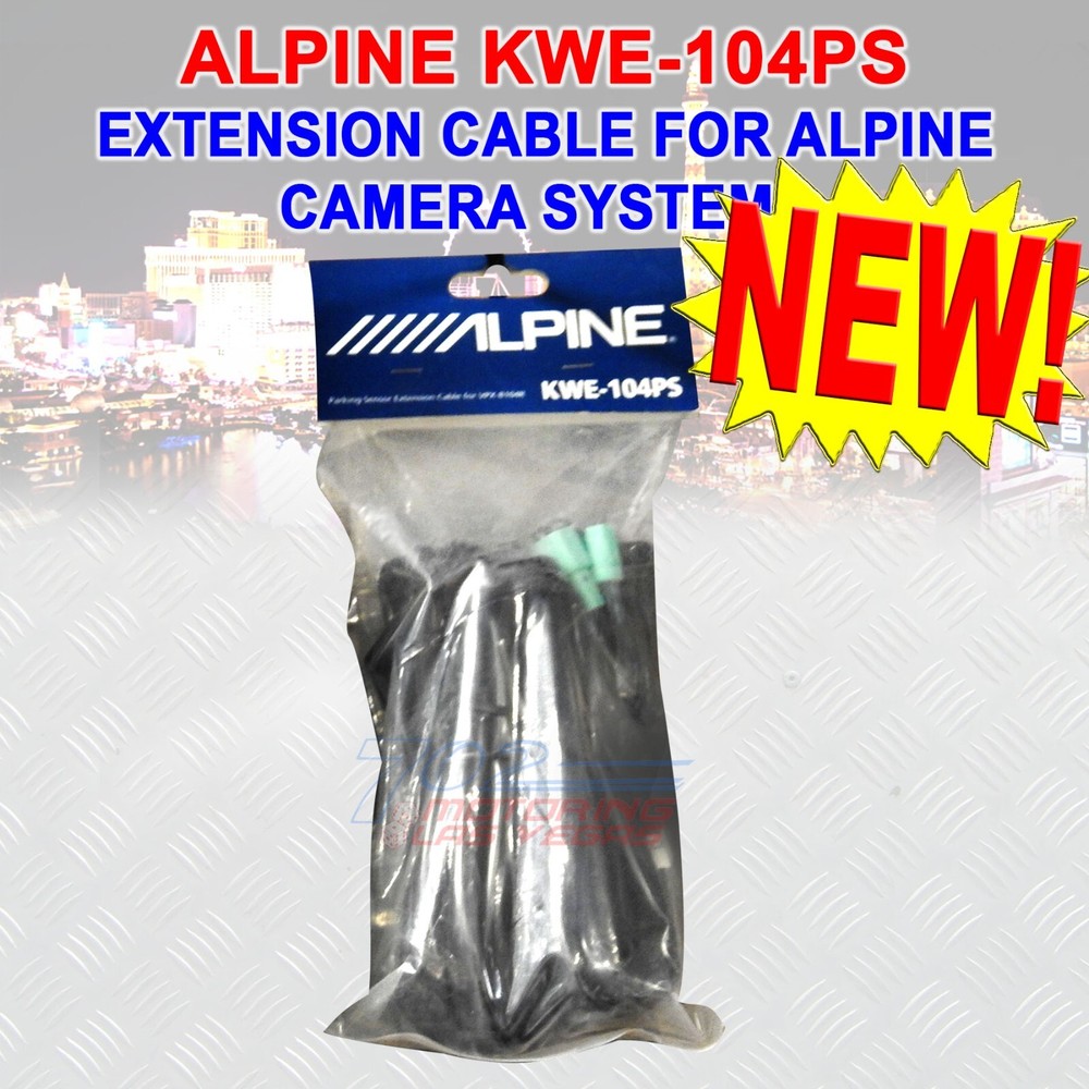 AUTHENTIC ALPINE KWE-104PS OPTIONAL EXTENSION CABLE FOR ALPINE CAMERA SYSTEMS