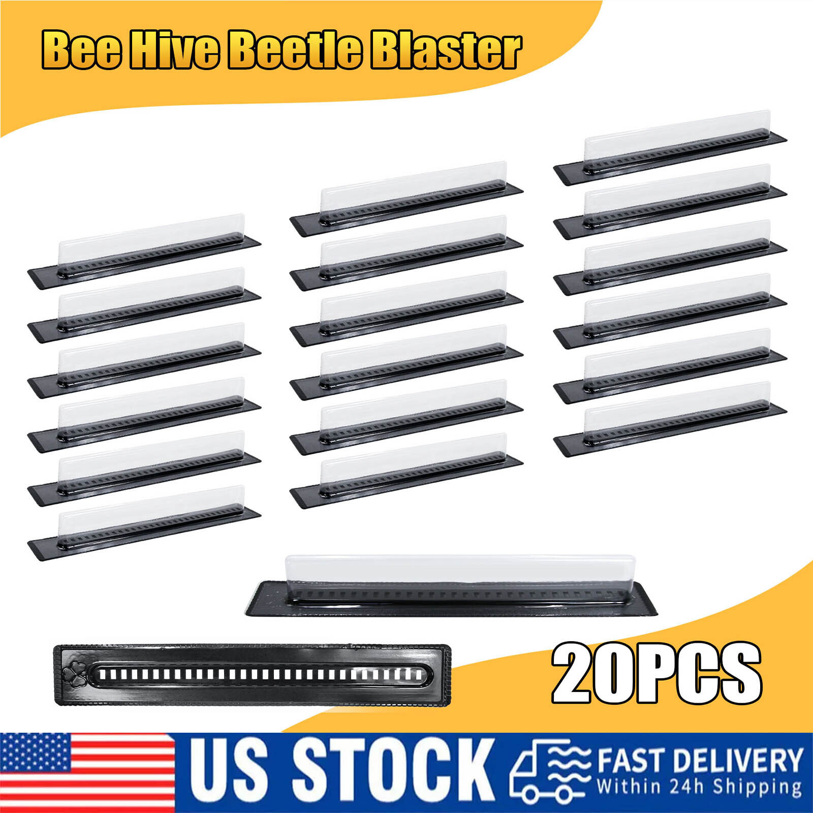 20X Black Bee Hive Beetle Blaster BeeHive Beetle Trap Beekeeping Tool Reusable