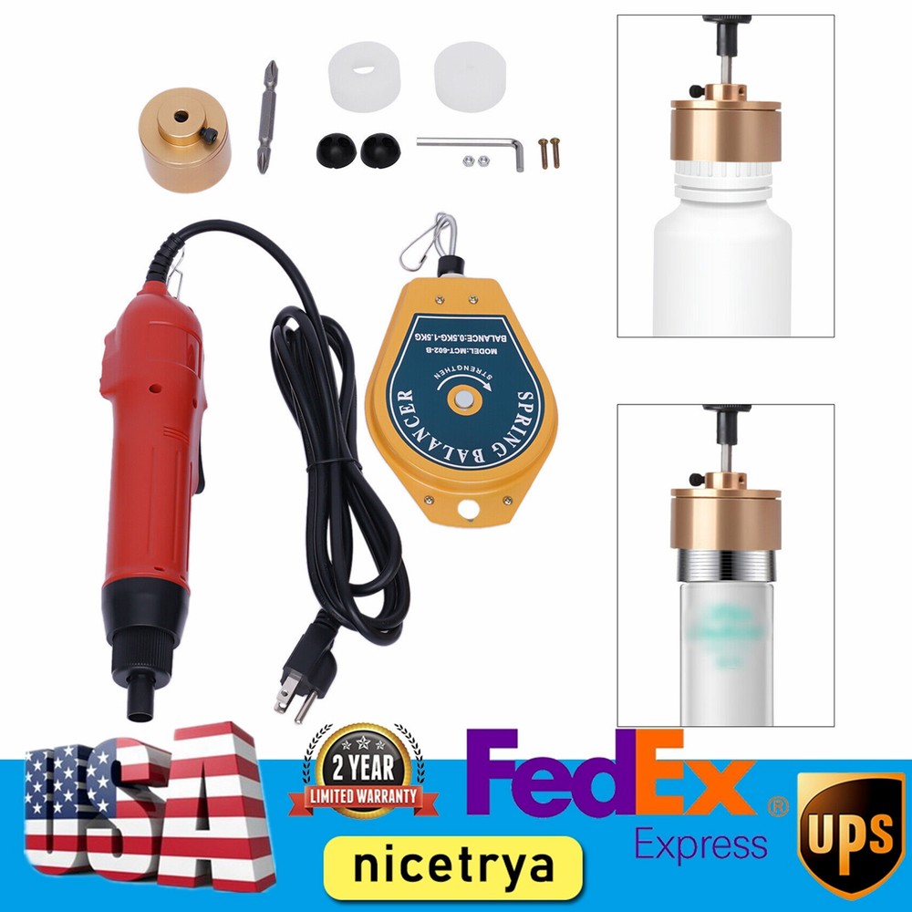 Electric Handheld Bottle Capping Machine Screw Capper Sealing Sealer Tool 110V