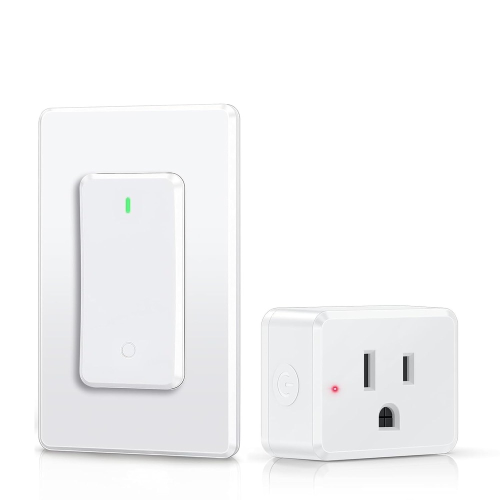 2 Pack Remote Control Outlet Plug, 15A Wireless Light Switch Kit