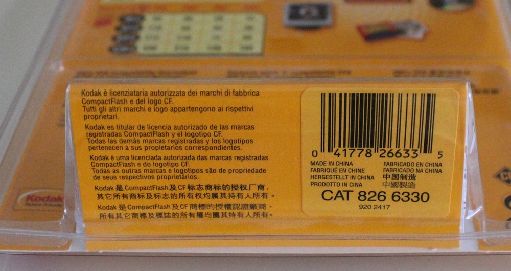 Kodak Compact Flash 16 Mb CF Memory Card