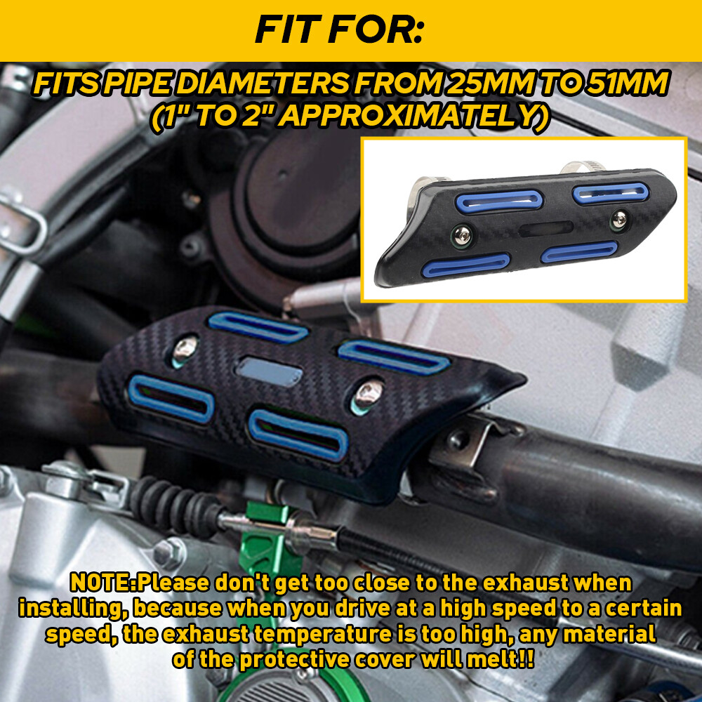 Universal for Motorcycle Exhaust Muffler Protector Middle Pipe Heat Shield Cover