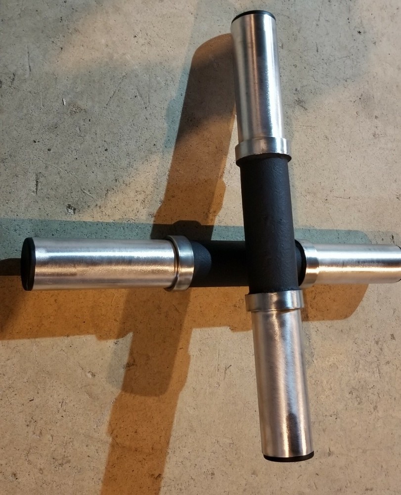 18" Olympic "Thick Grip FAT Grip" Dumbbell handles PAIR **READ DESCRIPTION**