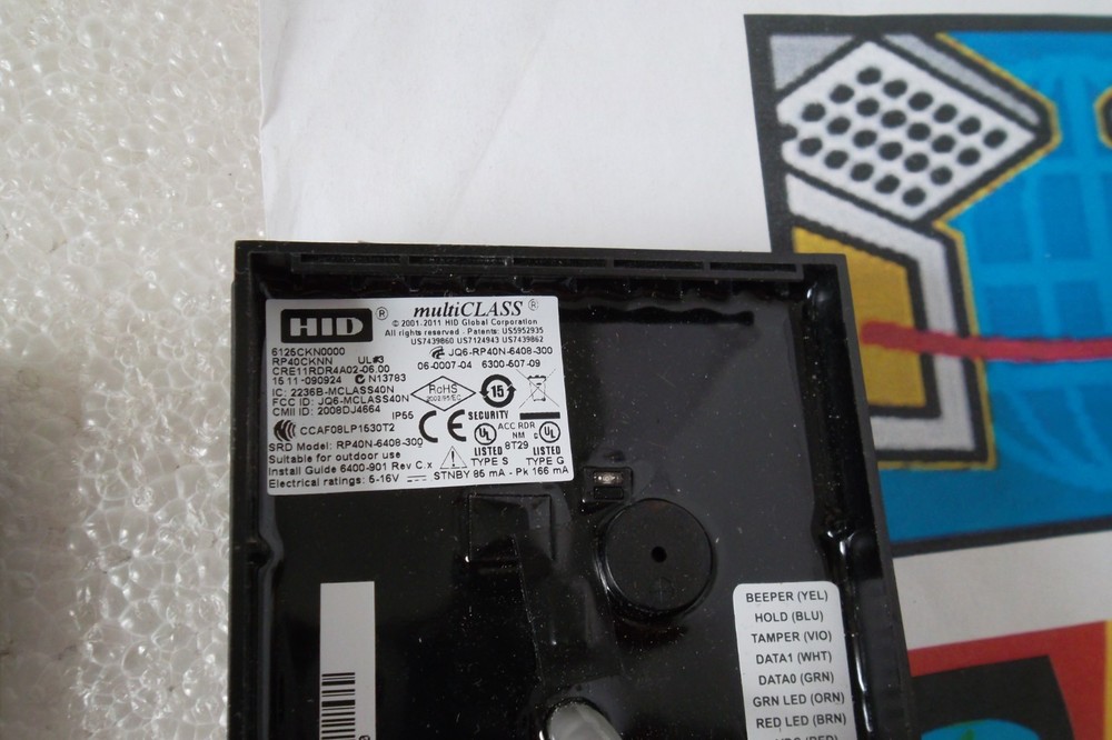 HID 920PHRNEK00004 multiCLASS SE RP40 Access Control Reader RP40CKNN BackPlate
