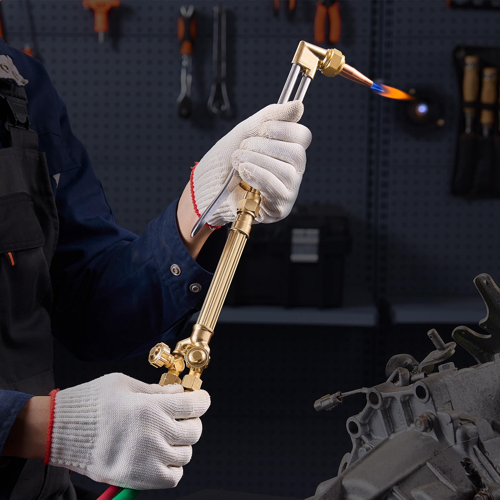 VEVOR Oxygen Acetylene Torch Kit 14PCS Gas Welding Cutting & Portable Case Hose