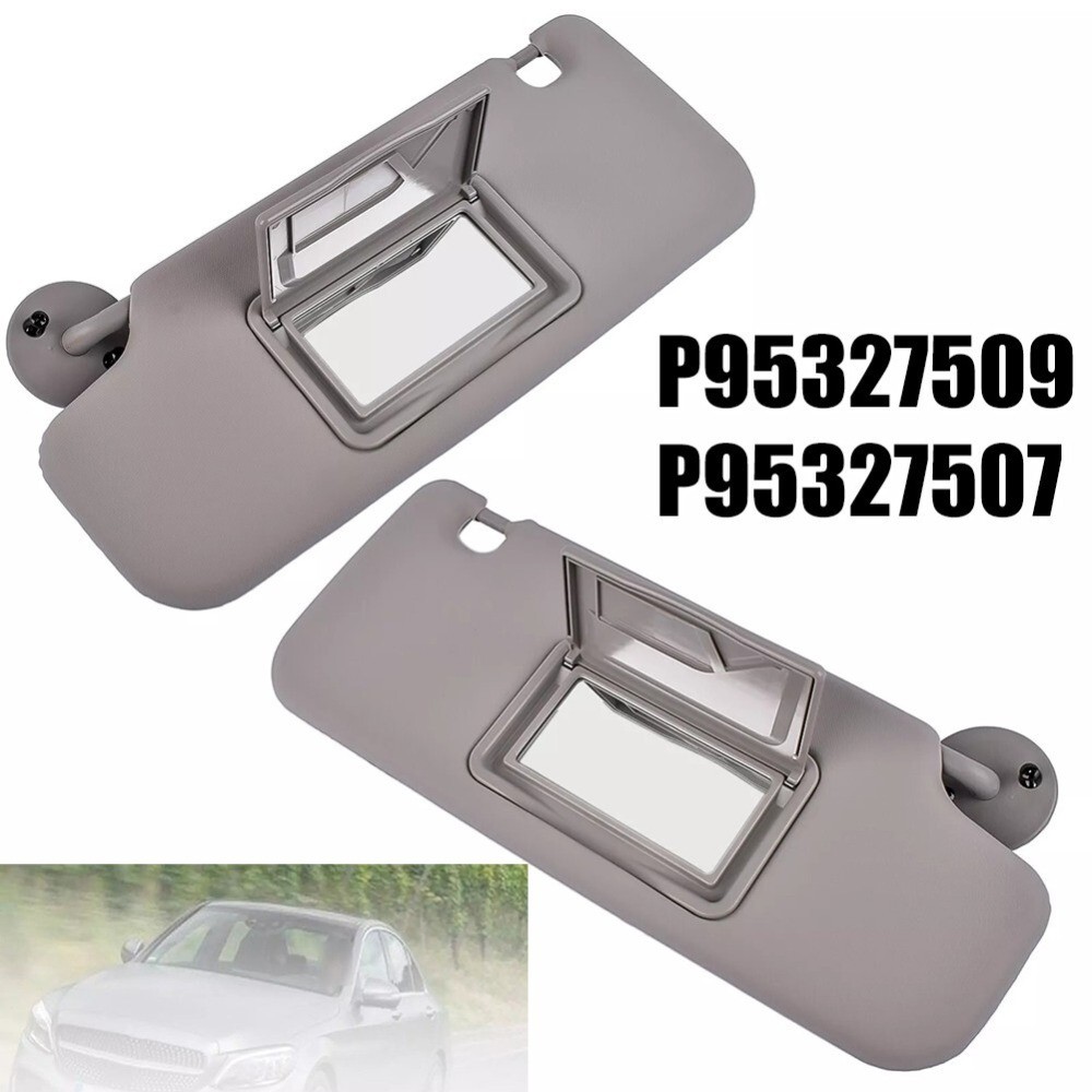 For Chevrolet Vehicles Gray Plastic Driver Passenger Side SUn VIsor Set