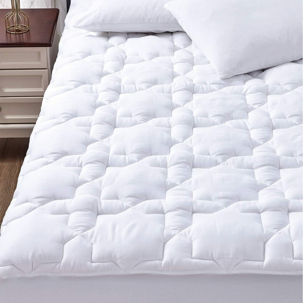 Cooling King Mattress Pad - Deep Pocket, Soft & Breathable Protector Topper