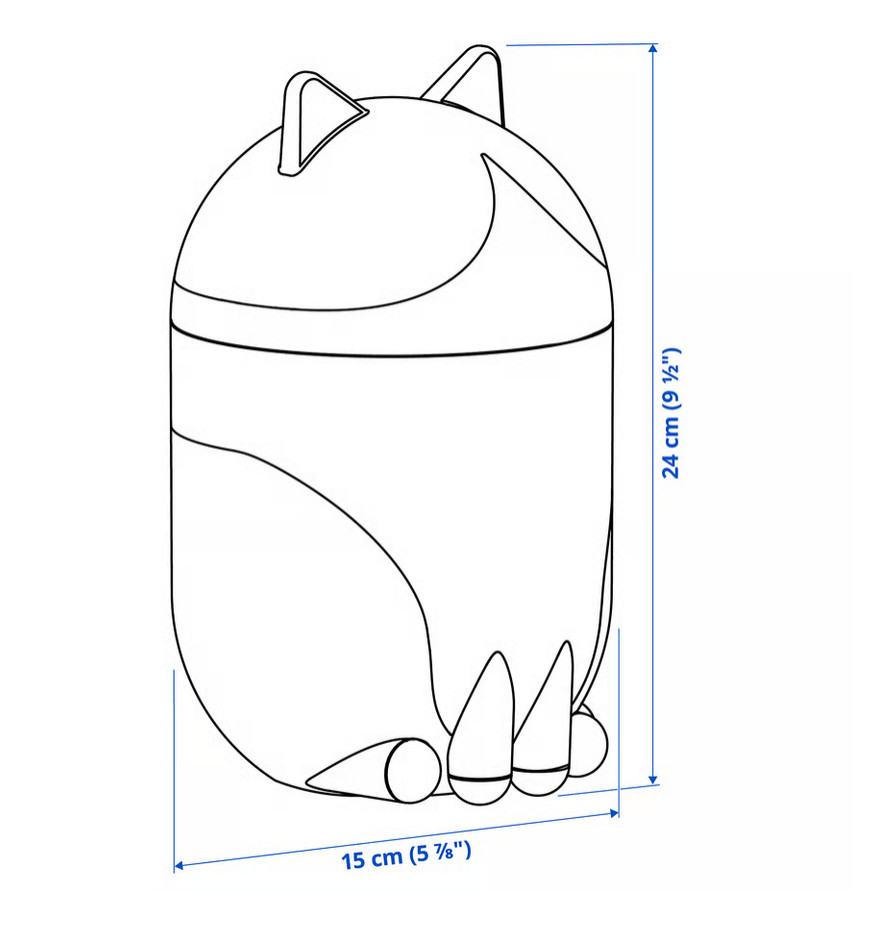 2x IKEA GREJSIMOJS Storage Box With Lid Cat Shaped Orange / Black / White