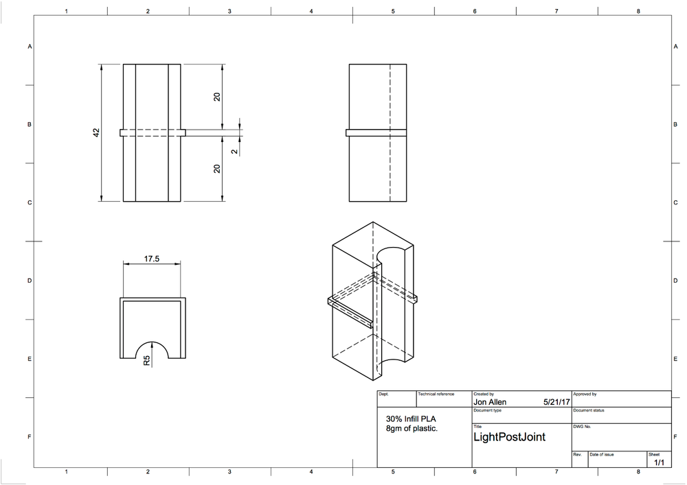 Hampton Bay Landscape Light Replacement Joint Top Middle Nylon