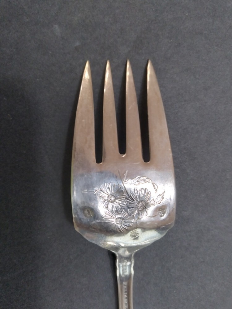 Beautiful Oneida Silverplate Cold Meat Fork Floral