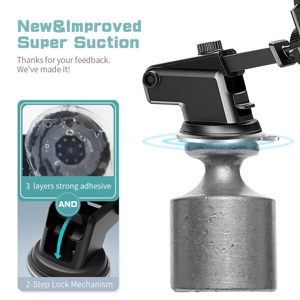 AICase Easy One Touch Dash & Windshield Smartphone Quick Locking Car Mount