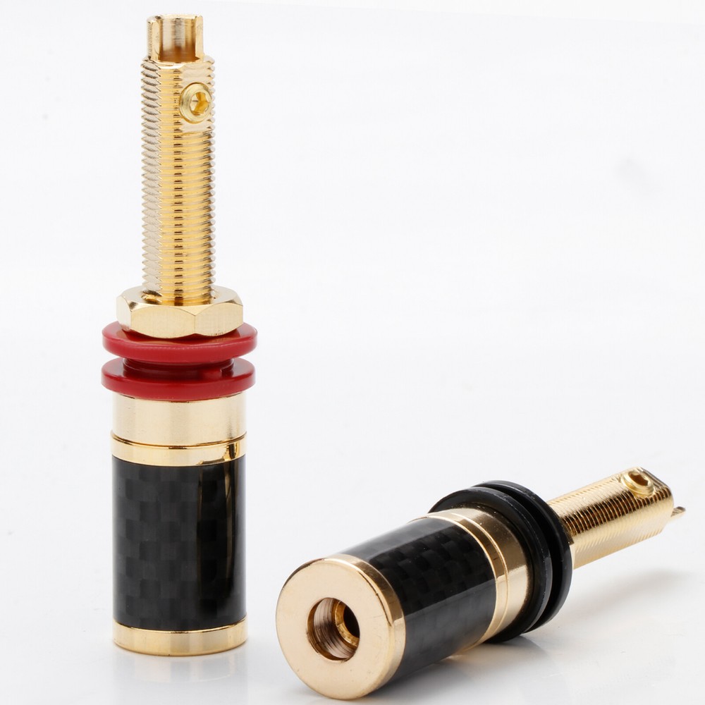 4PCS HIFI Binding Post Speaker Terminal Copper Banana Plug Socket Adapters DIY