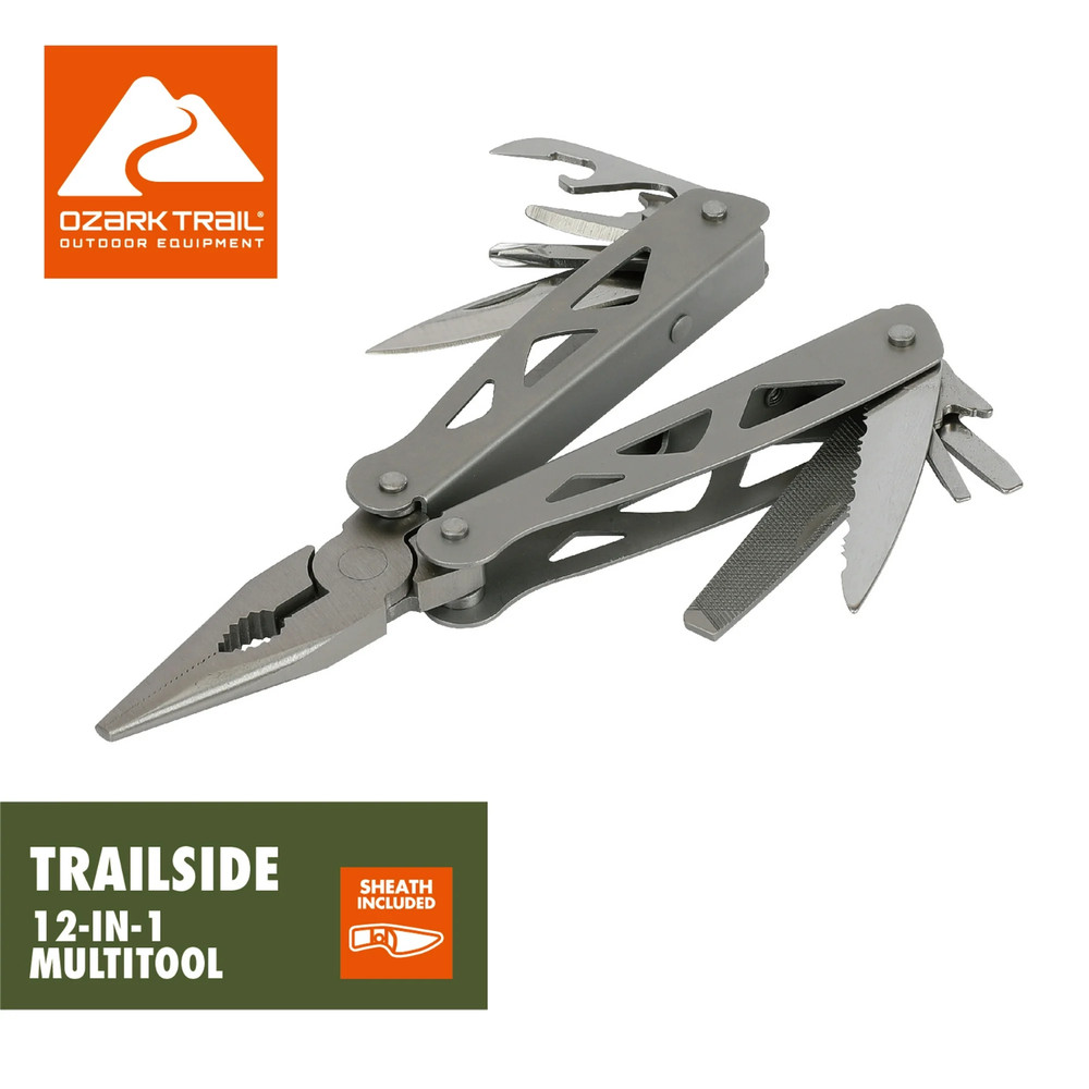 Ozark Trail - Trailside 12-in-1 MultiTool Silver - 6119