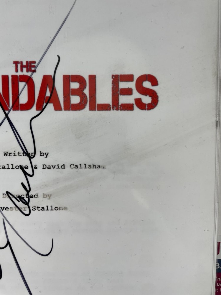 Randy Couture Signed The Expendables Complete Movie Script Autograph JSA COA