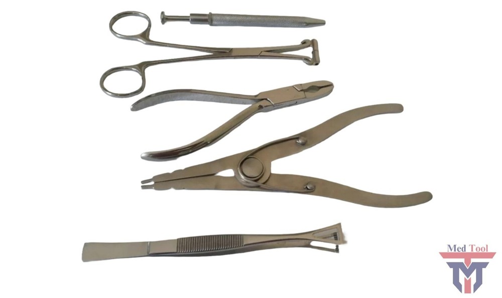 5 Pieces Body Piercing Instruments kit Tools Penington Forceps