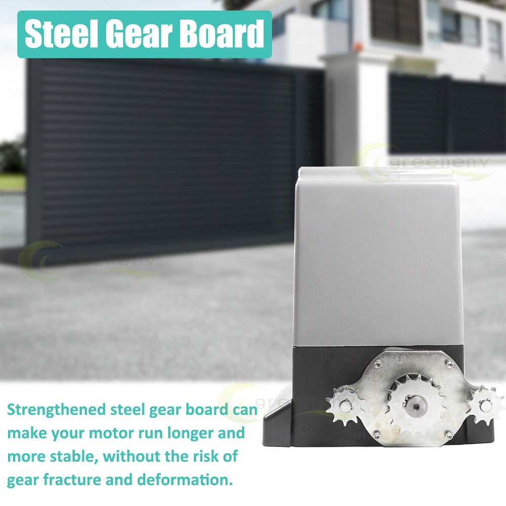 4400lbs Automatic Sliding Gate Opener Door Operator 4 Remote+Keypad+APP Control