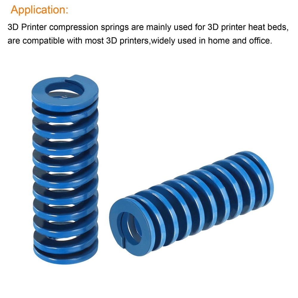 3D Printer Compression Springs 8mm x 20mm Light Load Die Spring Blue 6Pack