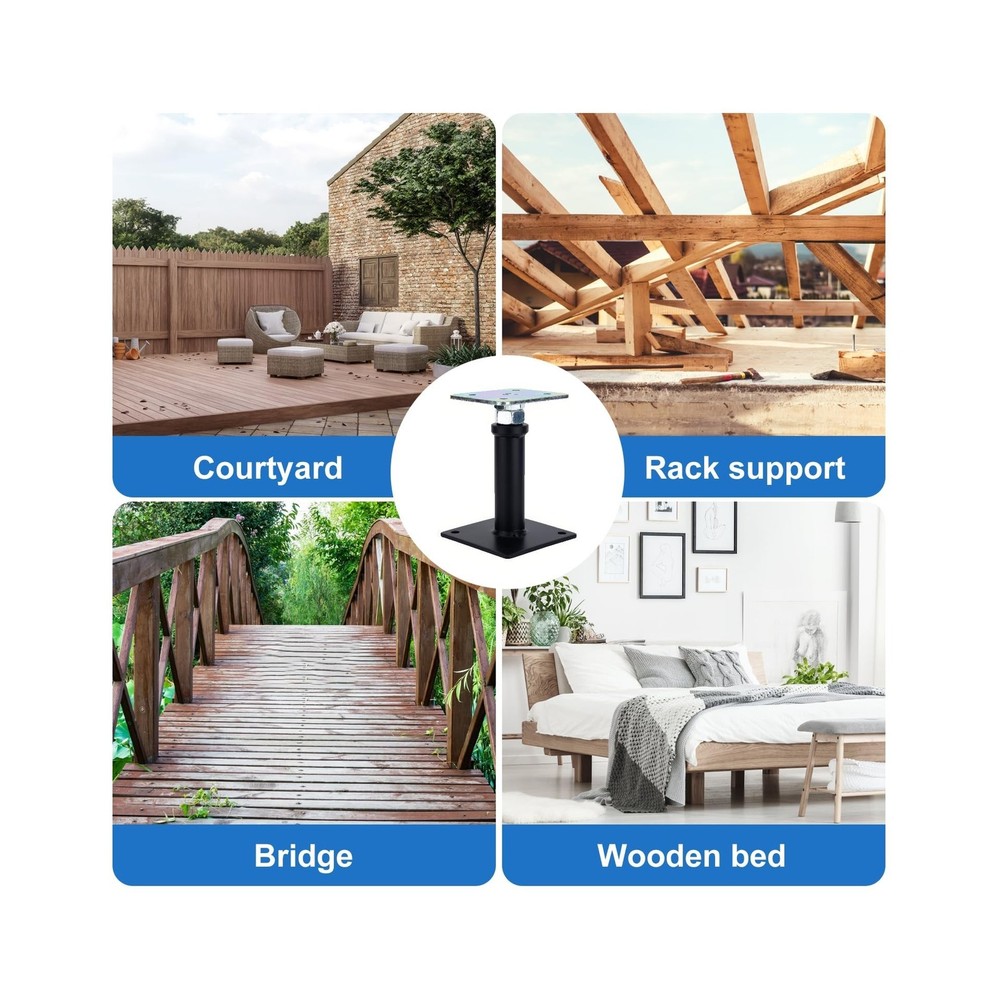 2 Pack Adjustable Floor Jack Post, 6’’-9’’ Height Range,