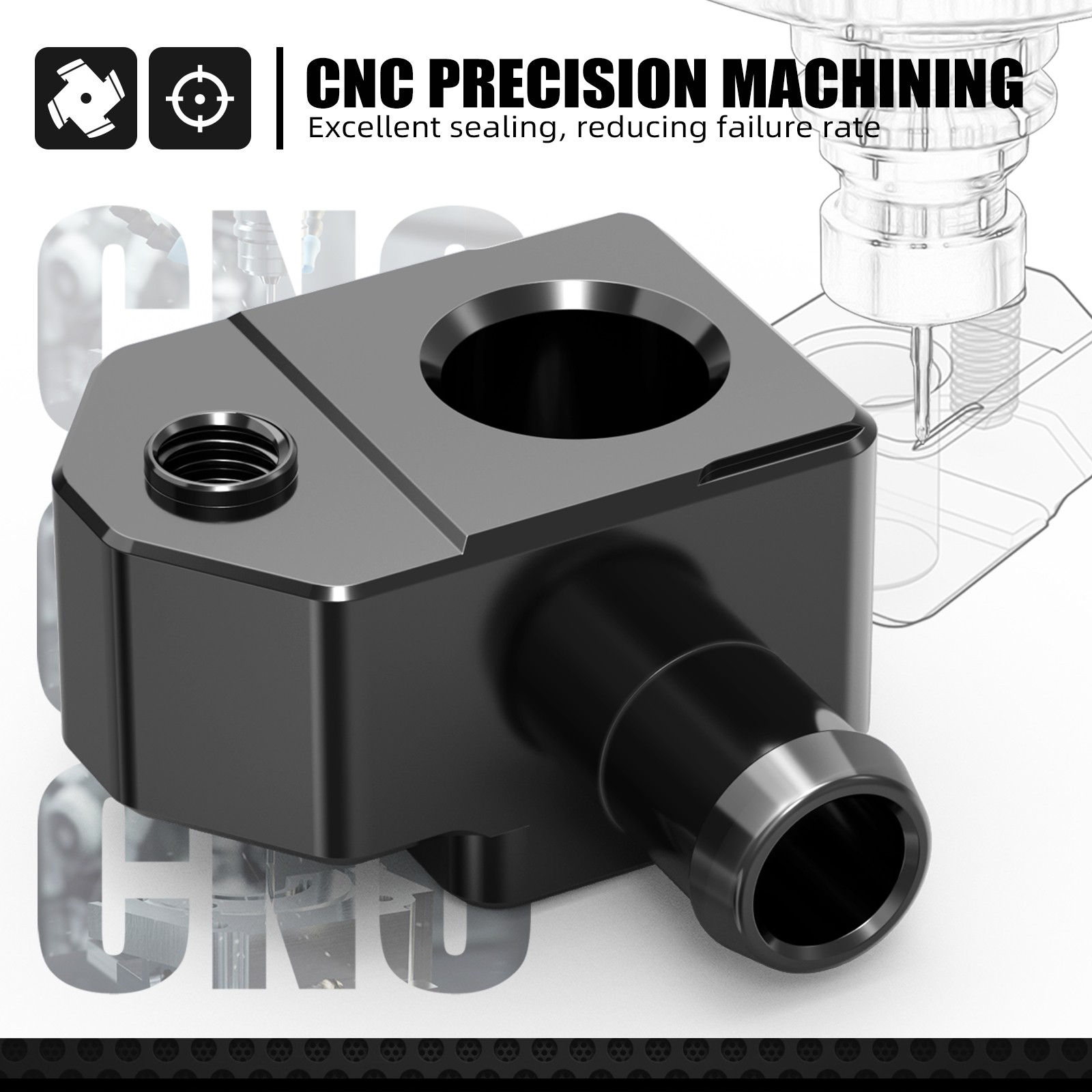 NICECNC TBI Crankcase Pressure Sensor Bracket For KTM 250 300 EXC/XCW 2024-2026