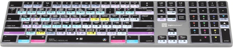 LogicKeyboard TITAN Wireless Backlit Keyboard for DaVinci Resolve - Mac