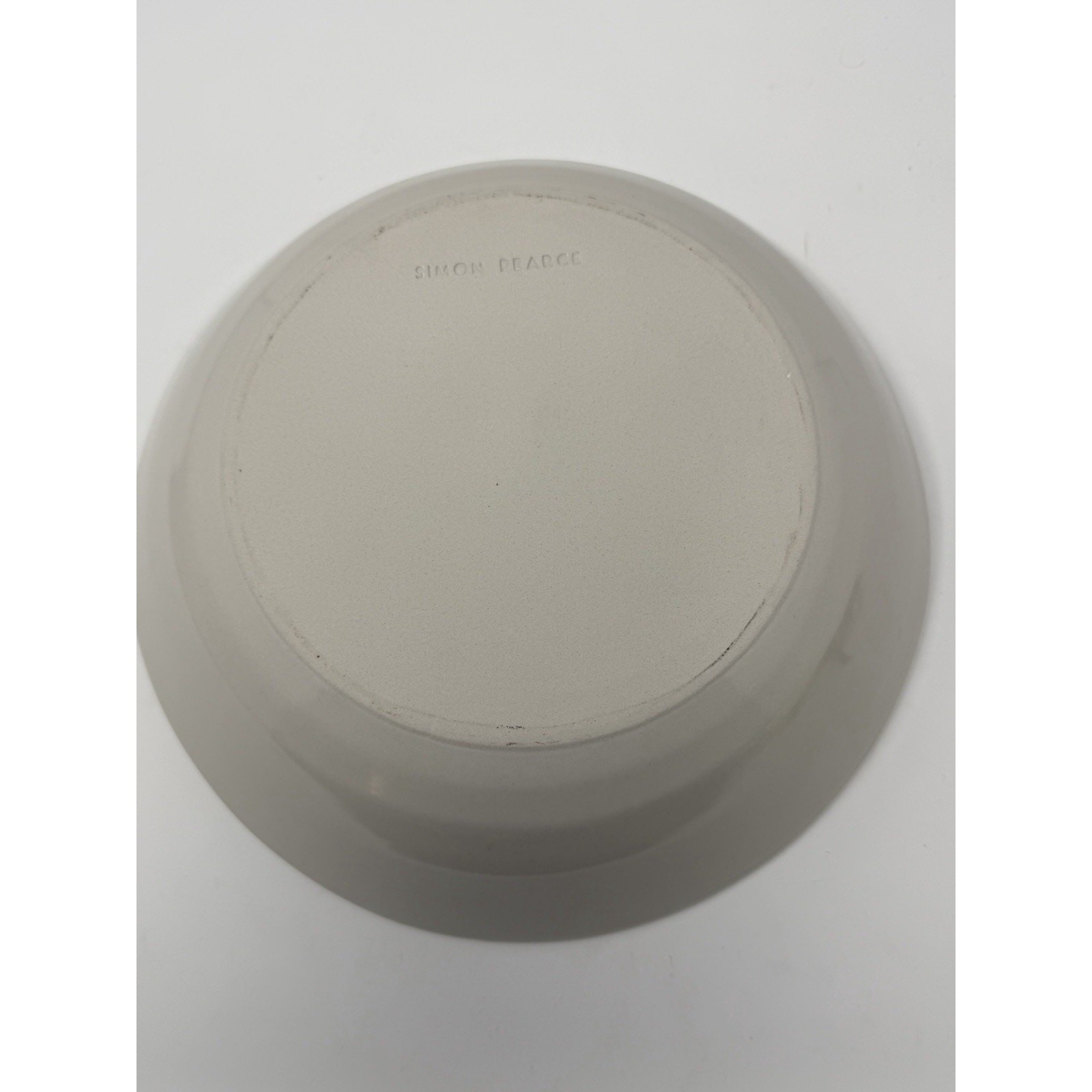 Simon Pearce Marble Stratus Serving Bowl Gray White Swirl Stoneware EUC RARE