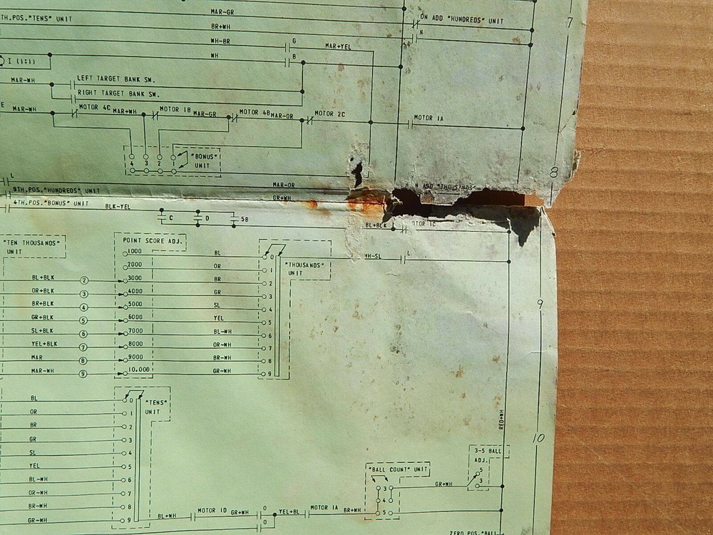 1975 Gottlieb ABRA CA DABRA Service Schematic