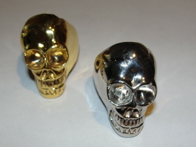 Sterling Silver Plated Brass Skull Ring