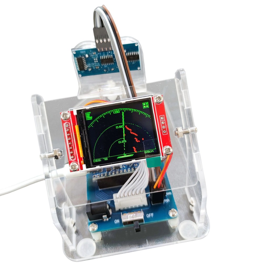 Mini Ultrasonic Radar&1M Motor Range for Arduino Starter Kit Program Education--