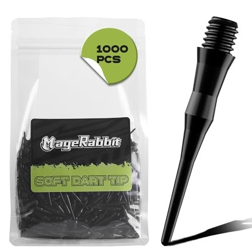 1000pcs Soft Tip Darts - 2BA Thread Plastic Tips, Dart Accessories Set, Darts Su