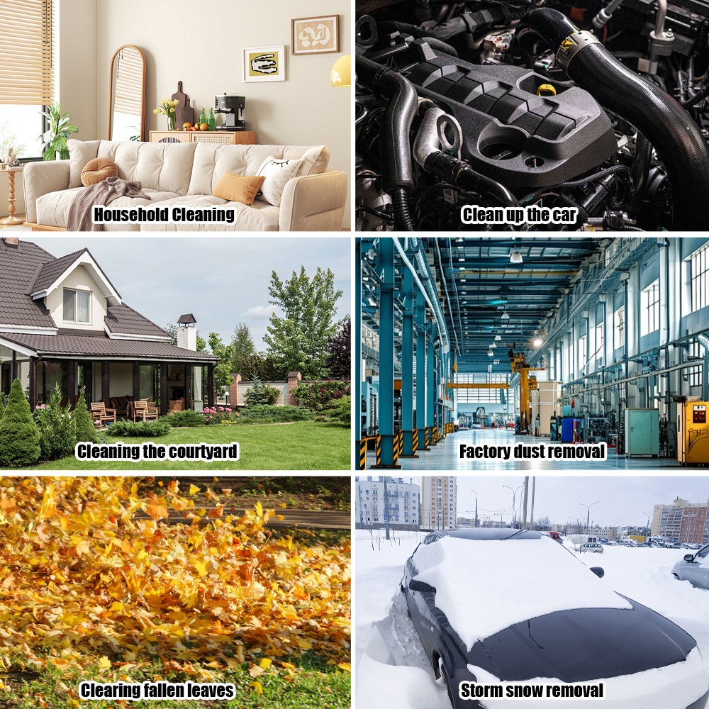 Cordless Air Blower Violent Turbo Fan Handheld Leaf Blower + 2 Batteries/Case