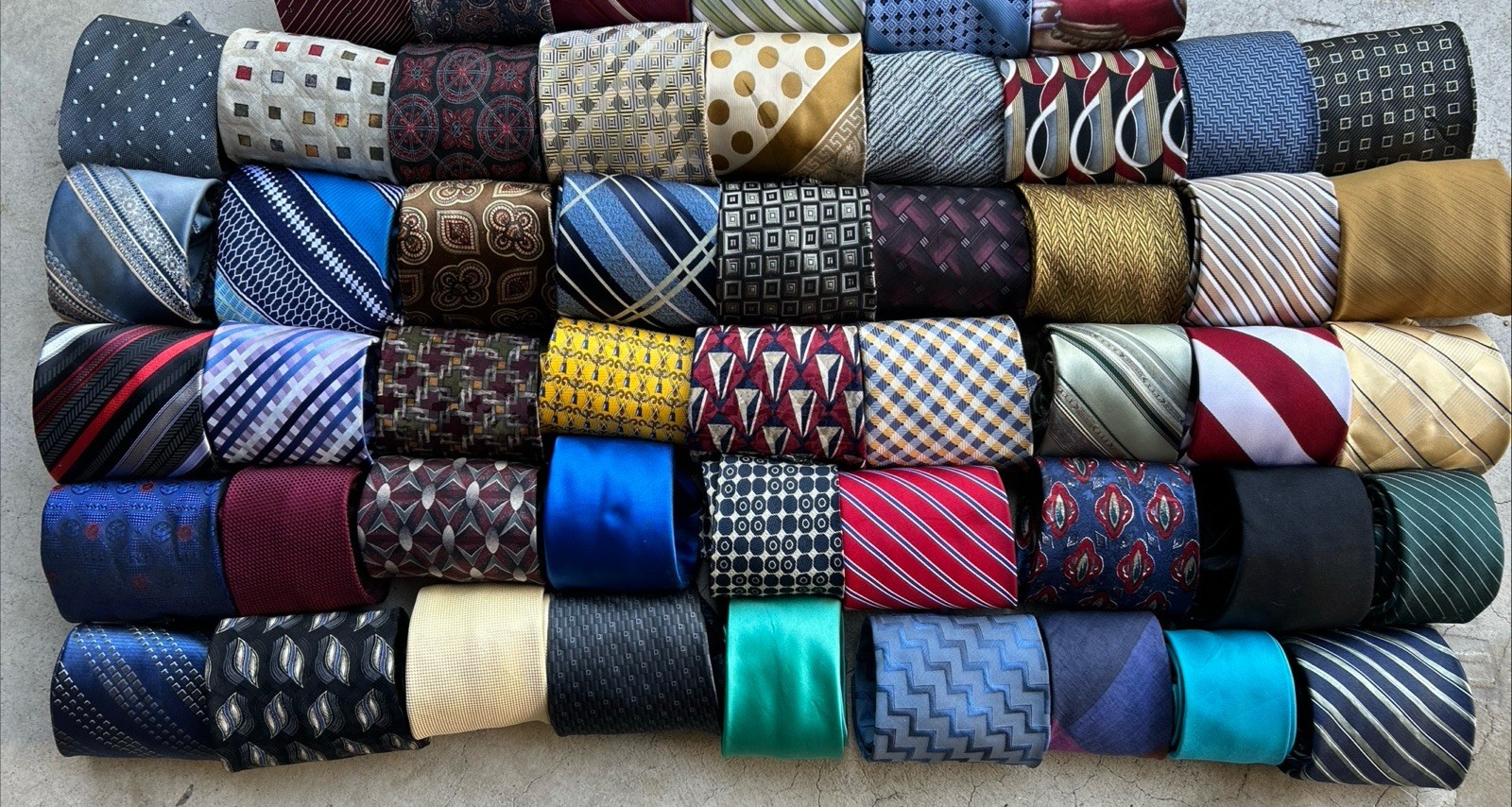 40 Pc Neckties Lot Mix Wear Quilting Craft Cutter Wholesale Tie Lots