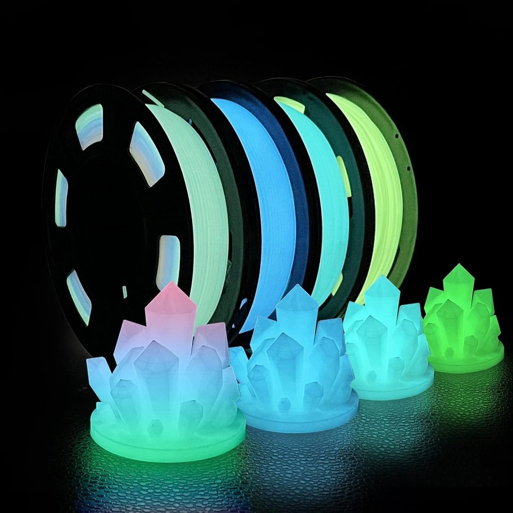 Multicolor Glow Filament Bundle 1.75mm 4 Pack