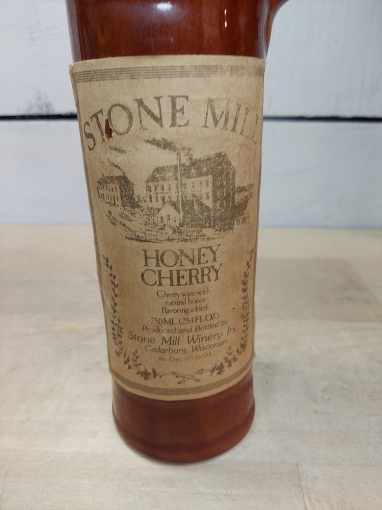 Vintage Stone Mill Honey Cherry Wine Bottle