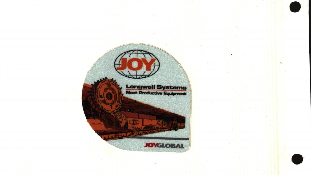 NICE  LONGWALL JOY COAL MINING STICKER # 431